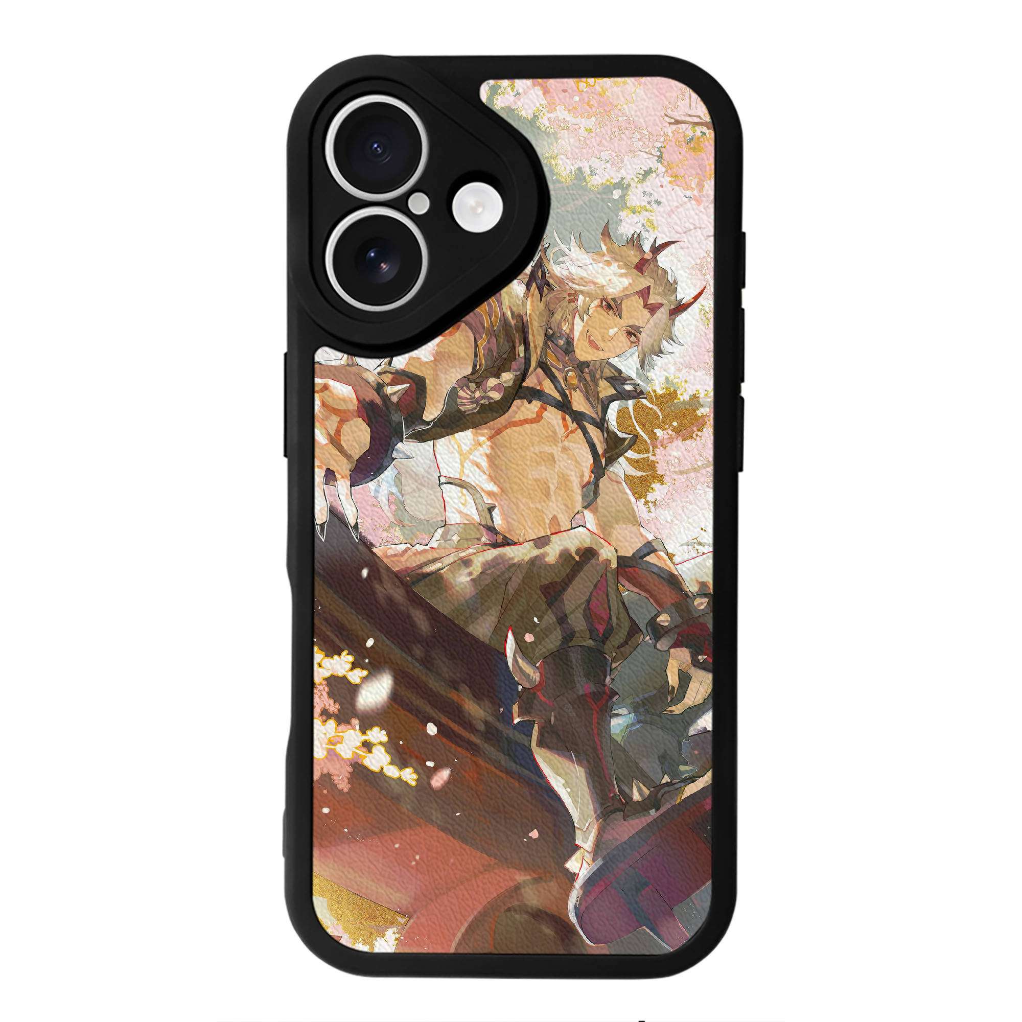 げんし神 genshin 【iPhone 16シリーズ対応】シリコンスマホケース（レザー調） 材質：シリコン